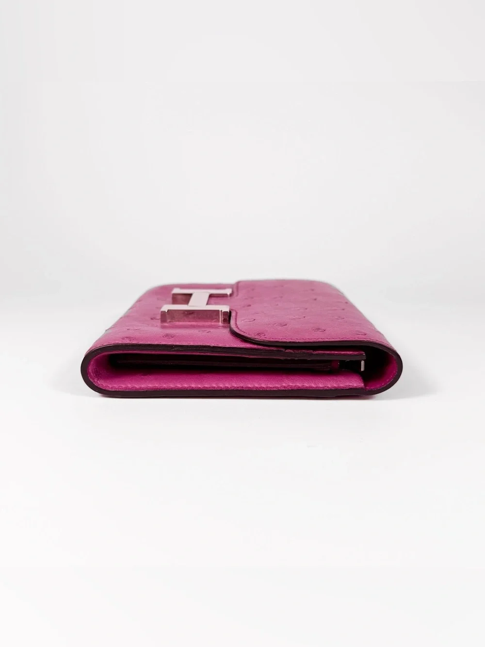 Hermès Fuchsia Ostrich Constance Wallet